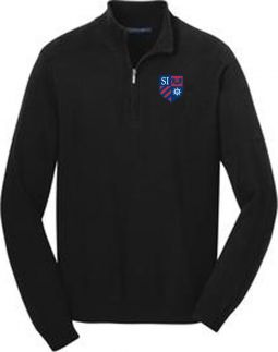 1/2 Zip Men's Sweater, Black
